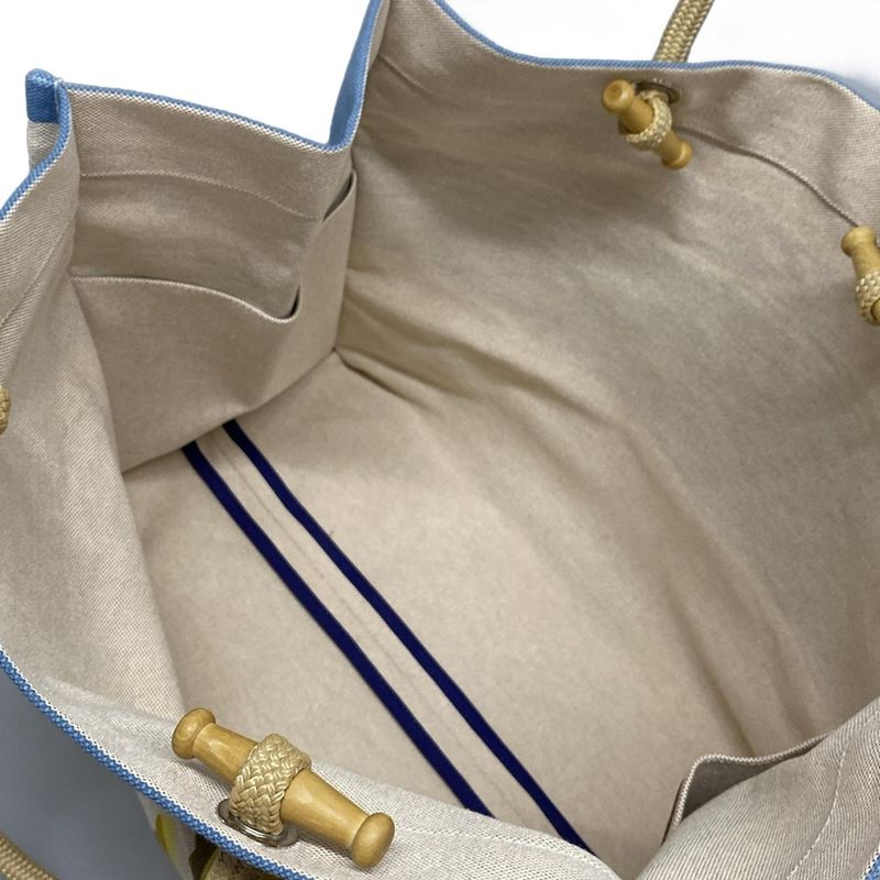 Hermes Tote Bag Escal À La Plage Ivory X Brown X Multi Silver Hardware /beach