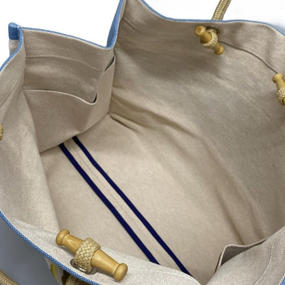 Hermes Tote Bag Escal À La Plage Ivory X Brown X Multi Silver Hardware /beach