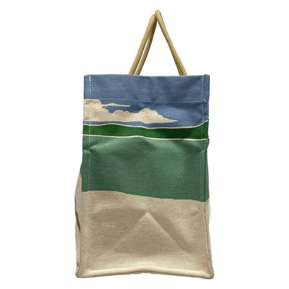 Hermes Tote Bag Escal À La Plage Ivory X Brown X Multi Silver Hardware /beach