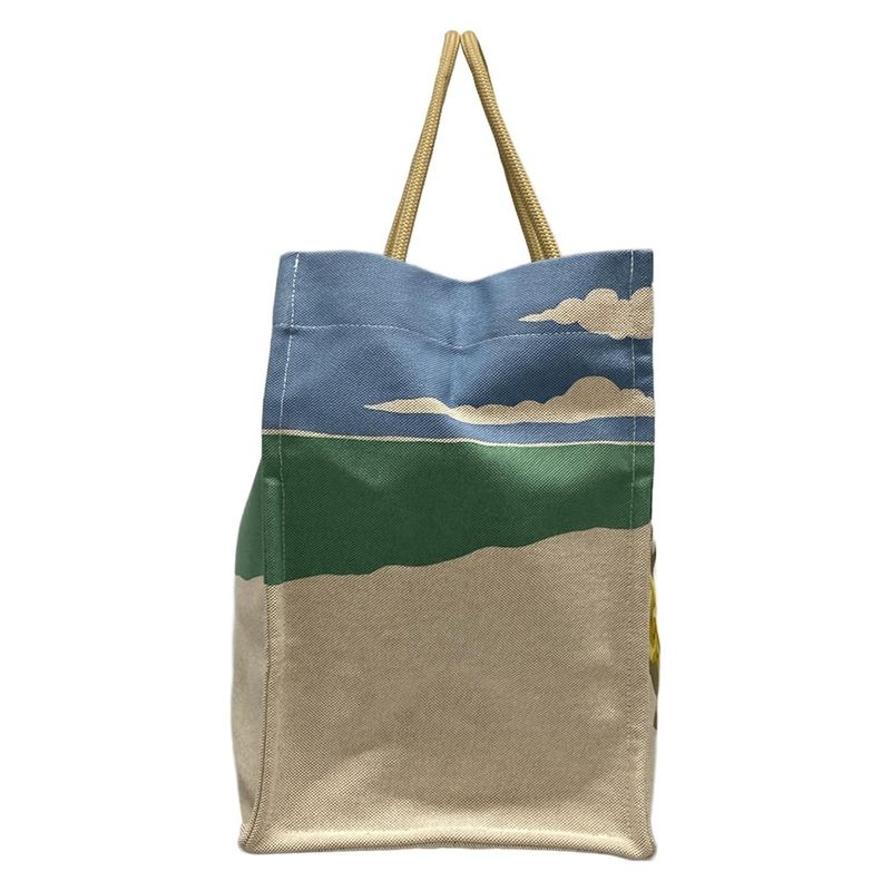 Hermes Tote Bag Escal À La Plage Ivory X Brown X Multi Silver Hardware /beach