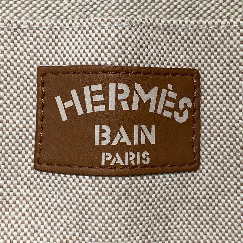 Hermes Tote Bag Escal À La Plage Ivory X Brown X Multi Silver Hardware /beach