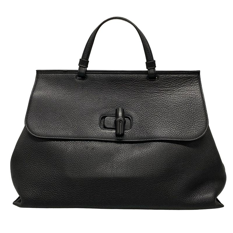 Gucci Handbag Bamboo Daily 370830 Black Leather