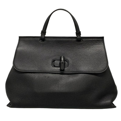 Gucci Handbag Bamboo Daily 370830 Black Leather