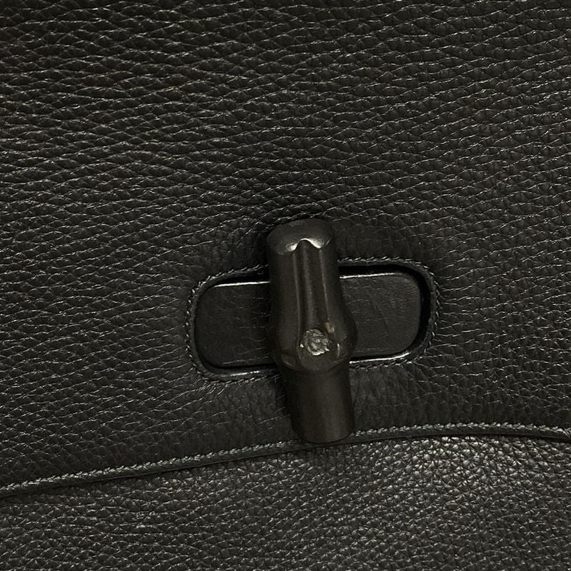 Gucci Handbag Bamboo Daily 370830 Black Leather