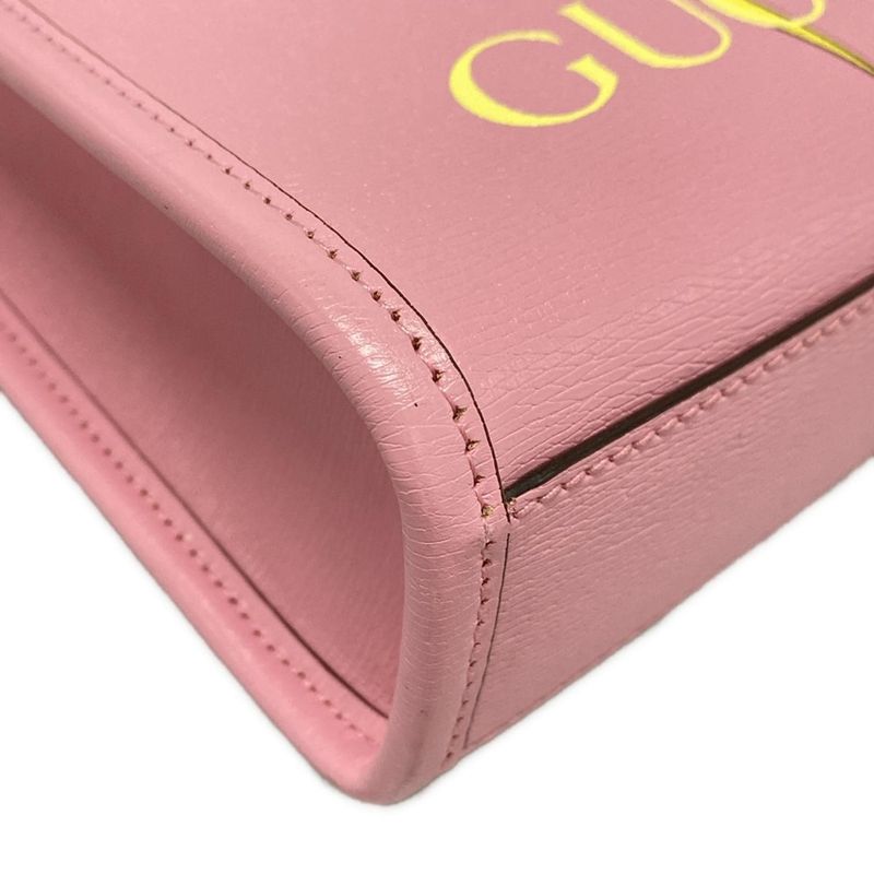 Gucci Handbag - 671623 Pink×yellow×multi Bananya Collaboration/bnf Leather