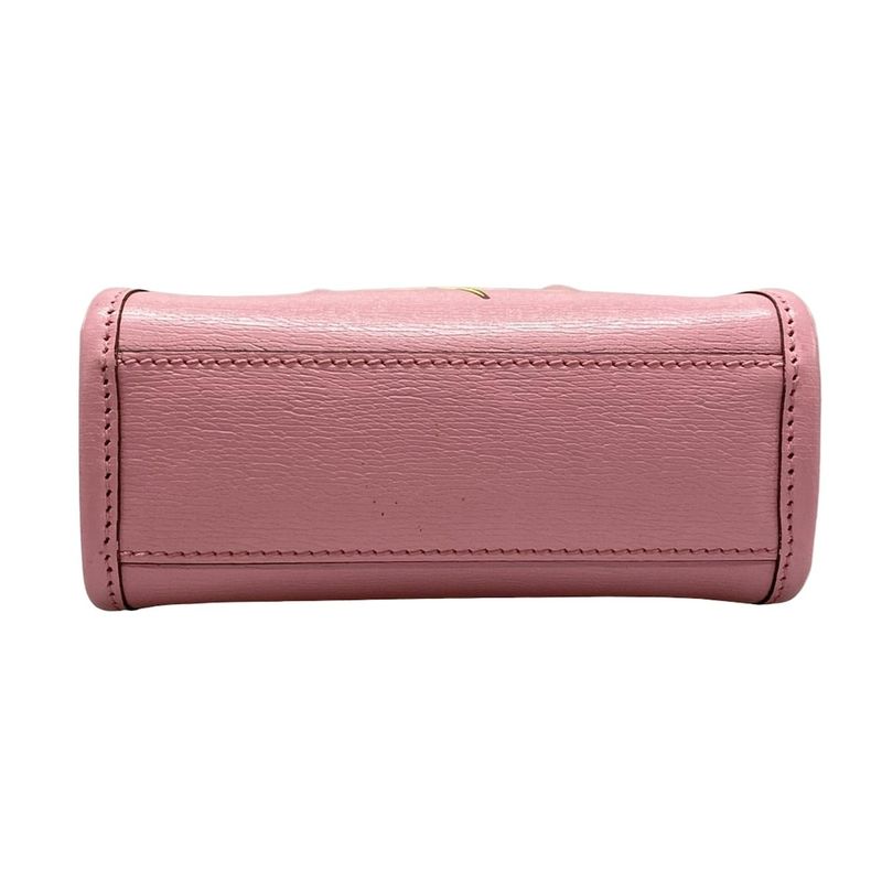 Gucci Handbag - 671623 Pink×yellow×multi Bananya Collaboration/bnf Leather