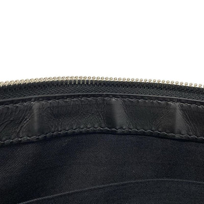 Balenciaga Clutch Bag Navy Clip M 373834 Ivory And Black Leather