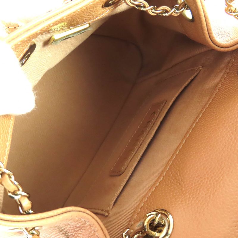 CHANEL As3860 Caviar Skin Matelasse Coco Mark Chain Backpack Random Serial