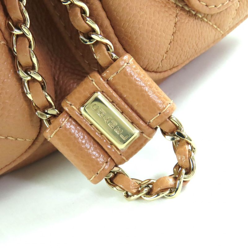 CHANEL As3860 Caviar Skin Matelasse Coco Mark Chain Backpack Random Serial