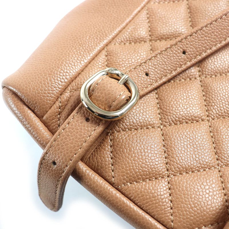 CHANEL As3860 Caviar Skin Matelasse Coco Mark Chain Backpack Random Serial