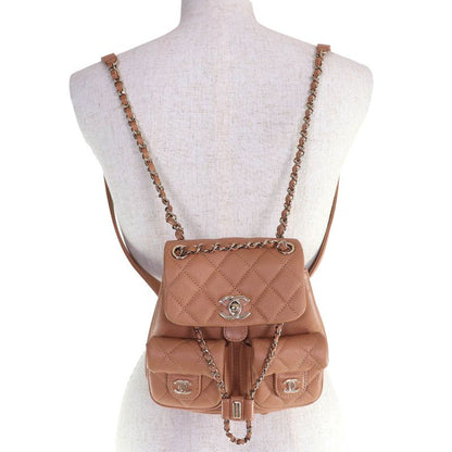 CHANEL As3860 Caviar Skin Matelasse Coco Mark Chain Backpack Random Serial