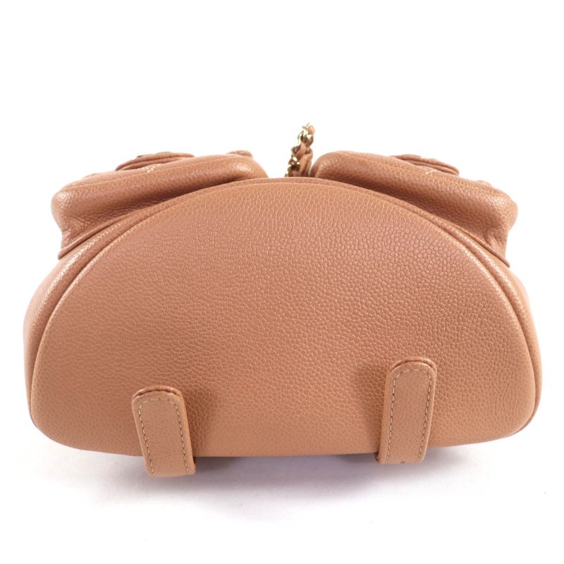 CHANEL As3860 Caviar Skin Matelasse Coco Mark Chain Backpack Random Serial