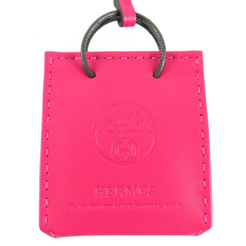 Hermes SAC Orange Sac Oranje Anjomiro Rose Mexico Bag Charm Y Engraved With Box