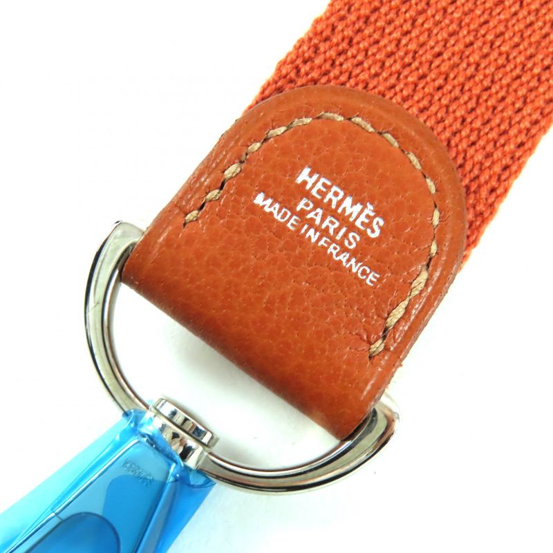 Hermes Silver Hardware Leather Use Canvas Shoulder Strap For Garden Party TPM