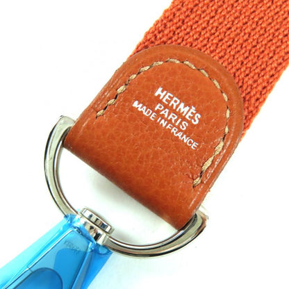 Hermes Silver Hardware Leather Use Canvas Shoulder Strap For Garden Party TPM