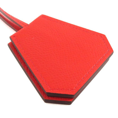 Hermes Hat Clip Capucine Vaux Epson Clochette Current Red-orange With Box Women