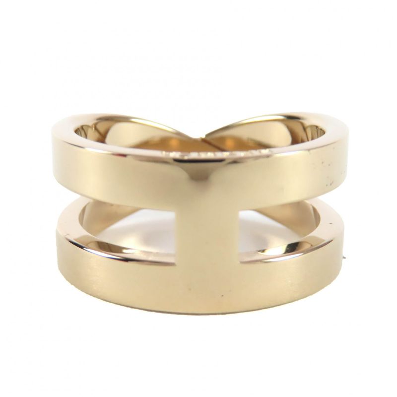 Hermes Ribbon Bijouterie Fantaisie H Motif Scarf Ring Gold Ladies Recommended