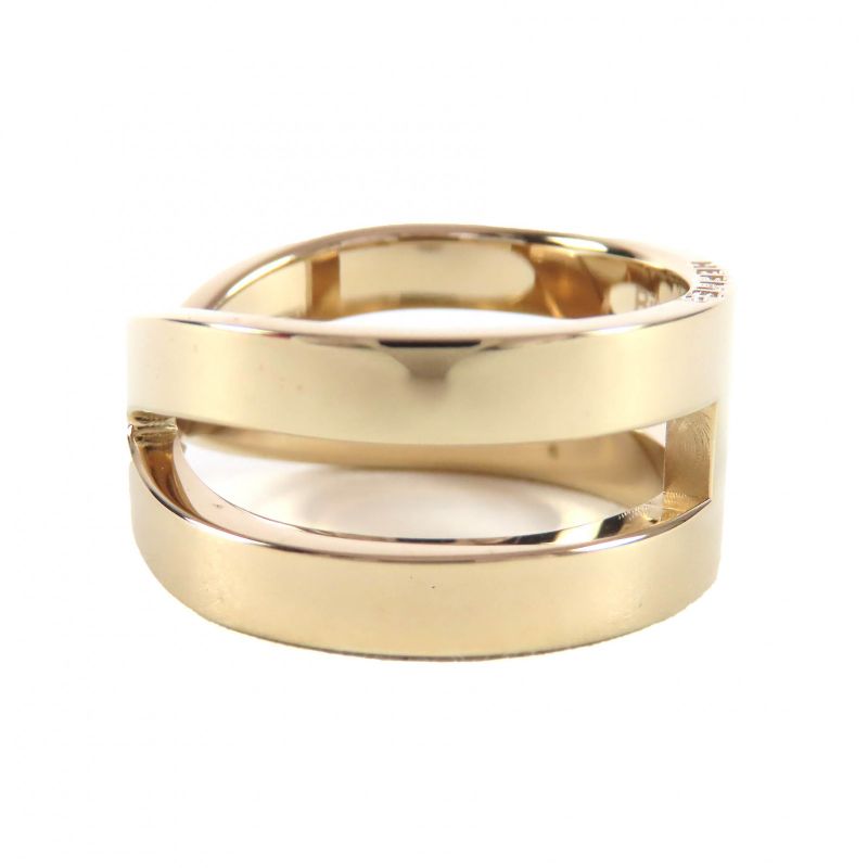 Hermes Ribbon Bijouterie Fantaisie H Motif Scarf Ring Gold Ladies Recommended