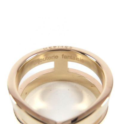 Hermes Ribbon Bijouterie Fantaisie H Motif Scarf Ring Gold Ladies Recommended