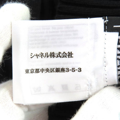 CHANEL P53208 Cotton Linen Coco Mark One Point Frill Design Mini Flared Skirt