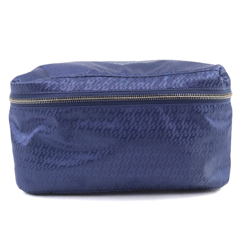 Hermes Eau De Voyage PM 100% Silk Pouch Blue Stamped B Made In France Ladies