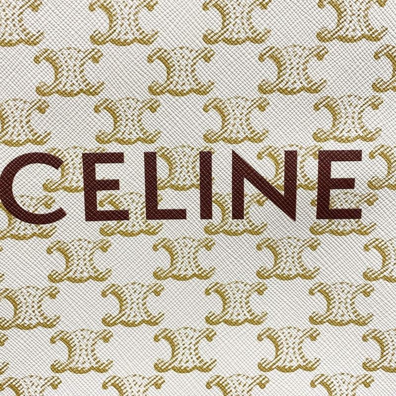 Celine Mini Vertical Cabas Ivory And Dark Brown Tote Bag