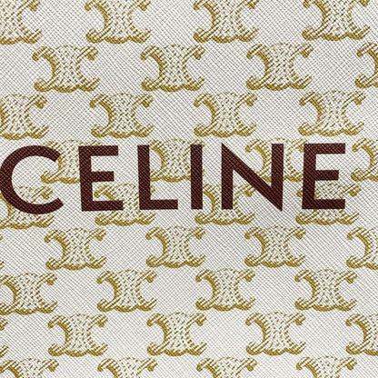 Celine Mini Vertical Cabas Ivory And Dark Brown Tote Bag