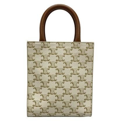 Celine Mini Vertical Cabas Ivory And Dark Brown Tote Bag