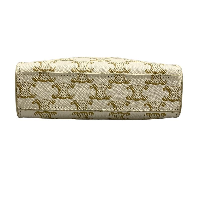 Celine Mini Vertical Cabas Ivory And Dark Brown Tote Bag