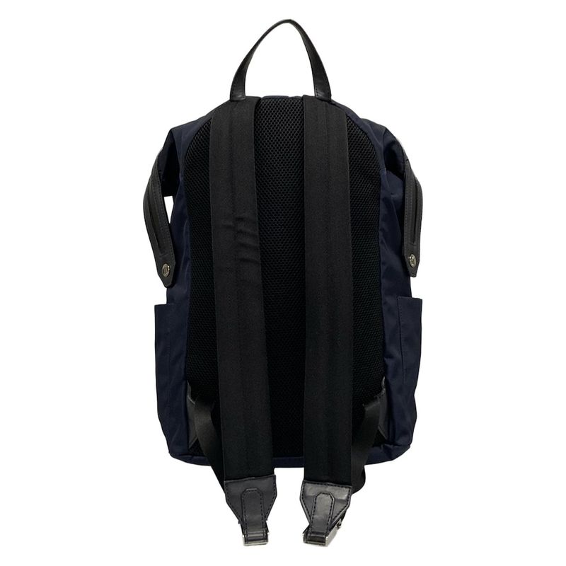 Fendi Backpack Sac Backpack/bag Bugs Eye 7vz035 Navy And Black Leather