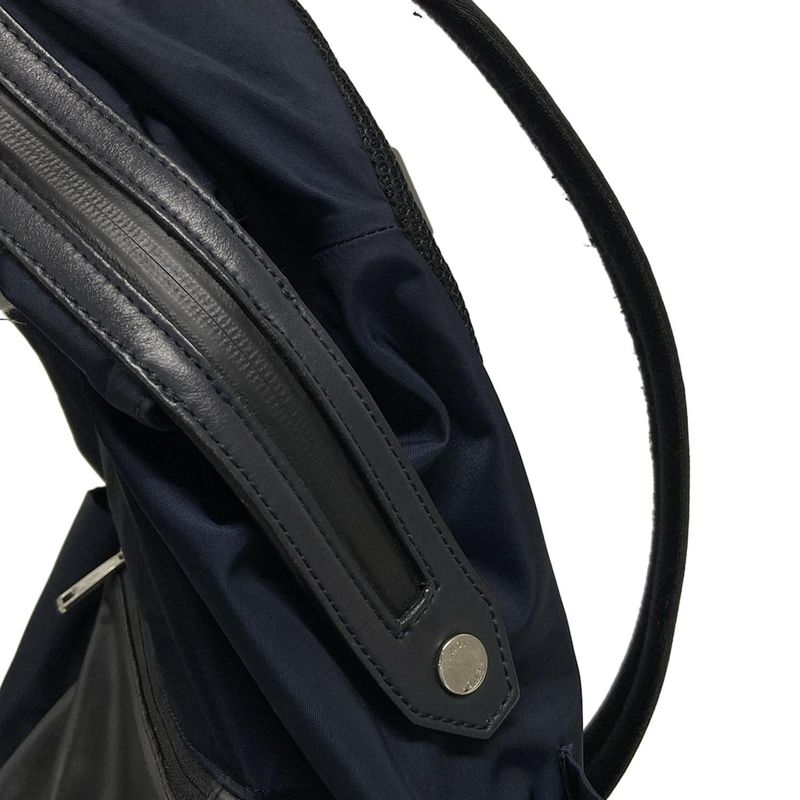 Fendi Backpack Sac Backpack/bag Bugs Eye 7vz035 Navy And Black Leather