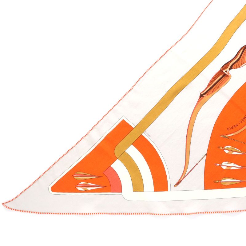 Hermes 2023 Triangle Gien Arcs En Ciel Rainbow Cashmere Silk Large Scarf