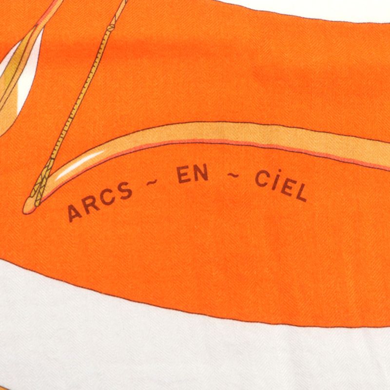Hermes 2023 Triangle Gien Arcs En Ciel Rainbow Cashmere Silk Large Scarf