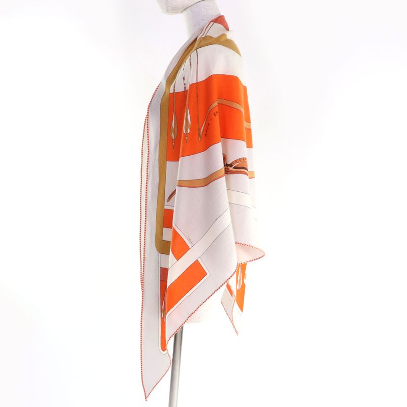 Hermes 2023 Triangle Gien Arcs En Ciel Rainbow Cashmere Silk Large Scarf