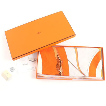 Hermes 2023 Triangle Gien Arcs En Ciel Rainbow Cashmere Silk Large Scarf