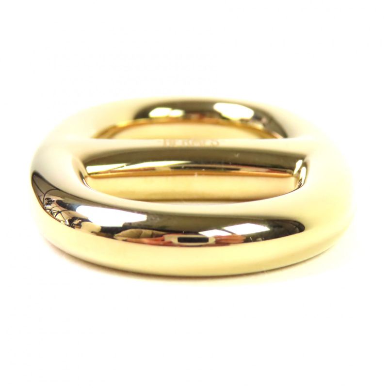 Hermes Chaine D'ancre Scarf Ring Fashion Accessories Gold With Box And Storage