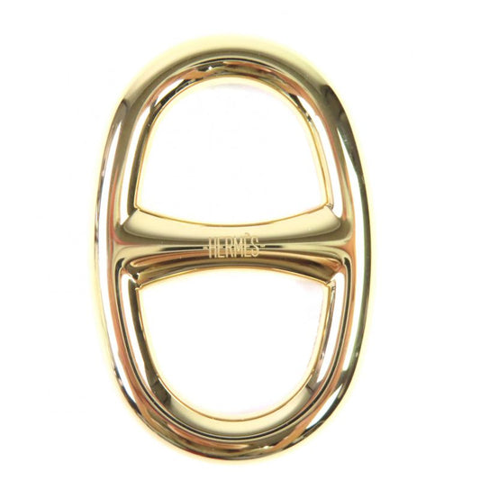 Hermes Chaine D'ancre Scarf Ring Fashion Accessories Gold With Box And Storage