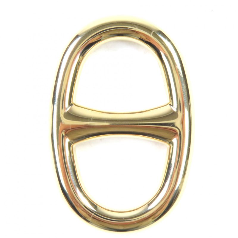 Hermes Chaine D'ancre Scarf Ring Fashion Accessories Gold With Box And Storage