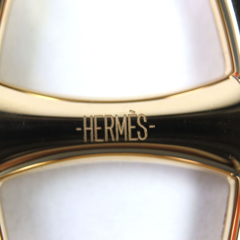 Hermes Chaine D'ancre Scarf Ring Fashion Accessories Gold With Box And Storage