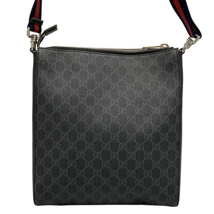 Gucci Shoulder Bag GG Plus GG Supreme 474137 Dark Gray X Black X Multi Leather