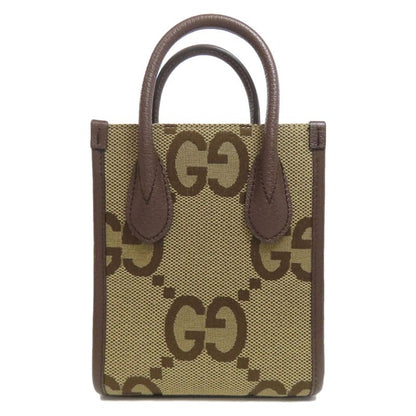 Gucci 699406 Jumbo GG Mini Tote Bag 2WAY Handbag Canvas Calf Women