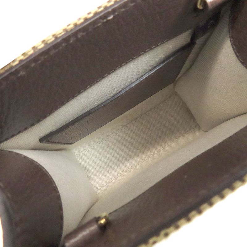 Gucci 699406 Jumbo GG Mini Tote Bag 2WAY Handbag Canvas Calf Women