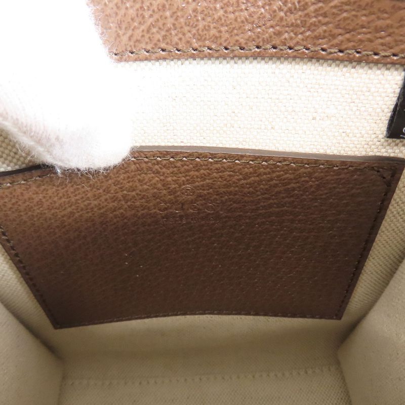 Gucci 699406 Jumbo GG Mini Tote Bag 2WAY Handbag Canvas Calf Women