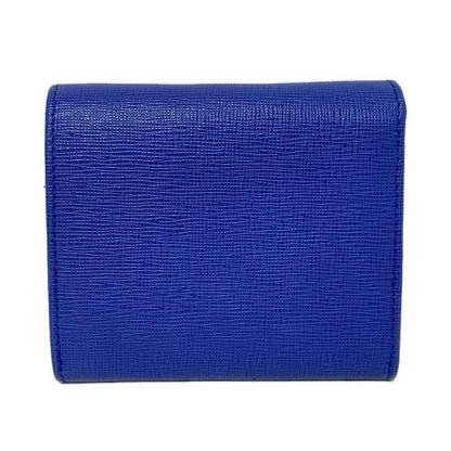 Fendi Bifold Wallet Cles Jons 8m0339 Blue And Pink Beige L-shaped Zipper Leather