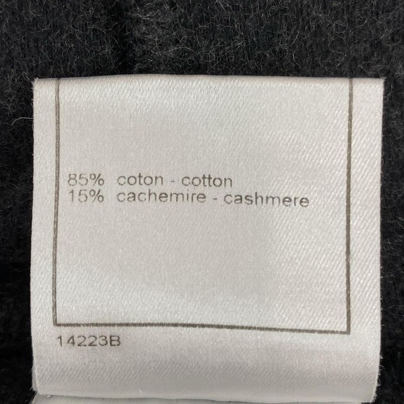 Chanel Hoodie Size 38 M Women - P19776 Gray And Black Long Sleeves/zip Up