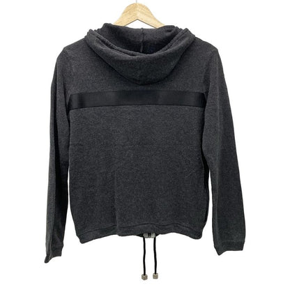Chanel Hoodie Size 38 M Women - P19776 Gray And Black Long Sleeves/zip Up