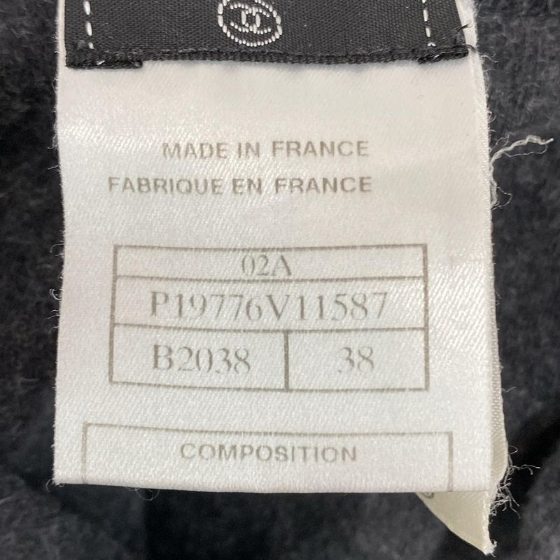 Chanel Hoodie Size 38 M Women - P19776 Gray And Black Long Sleeves/zip Up