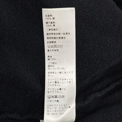 Celine Hoodie Size L Men's Loose Sweatshirt 2y468670q Black Long Sleeves Cotton