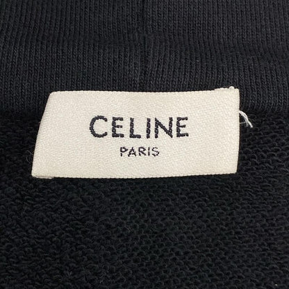Celine Hoodie Size L Men's Loose Sweatshirt 2y468670q Black Long Sleeves Cotton