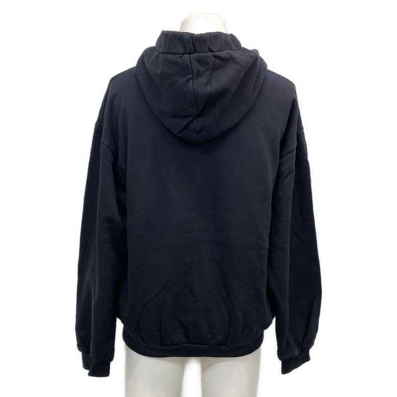 Celine Hoodie Size L Men's Loose Sweatshirt 2y468670q Black Long Sleeves Cotton